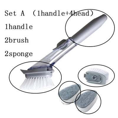 2 In1 Long Handle Cleaning Brush With Removable Brush Head Ktichen Gadgets