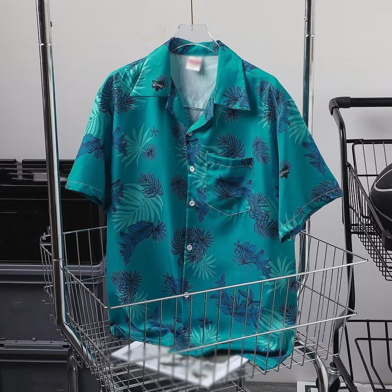 Summer Thin Printed Shirt New Hawaii Beach Shirt Loose